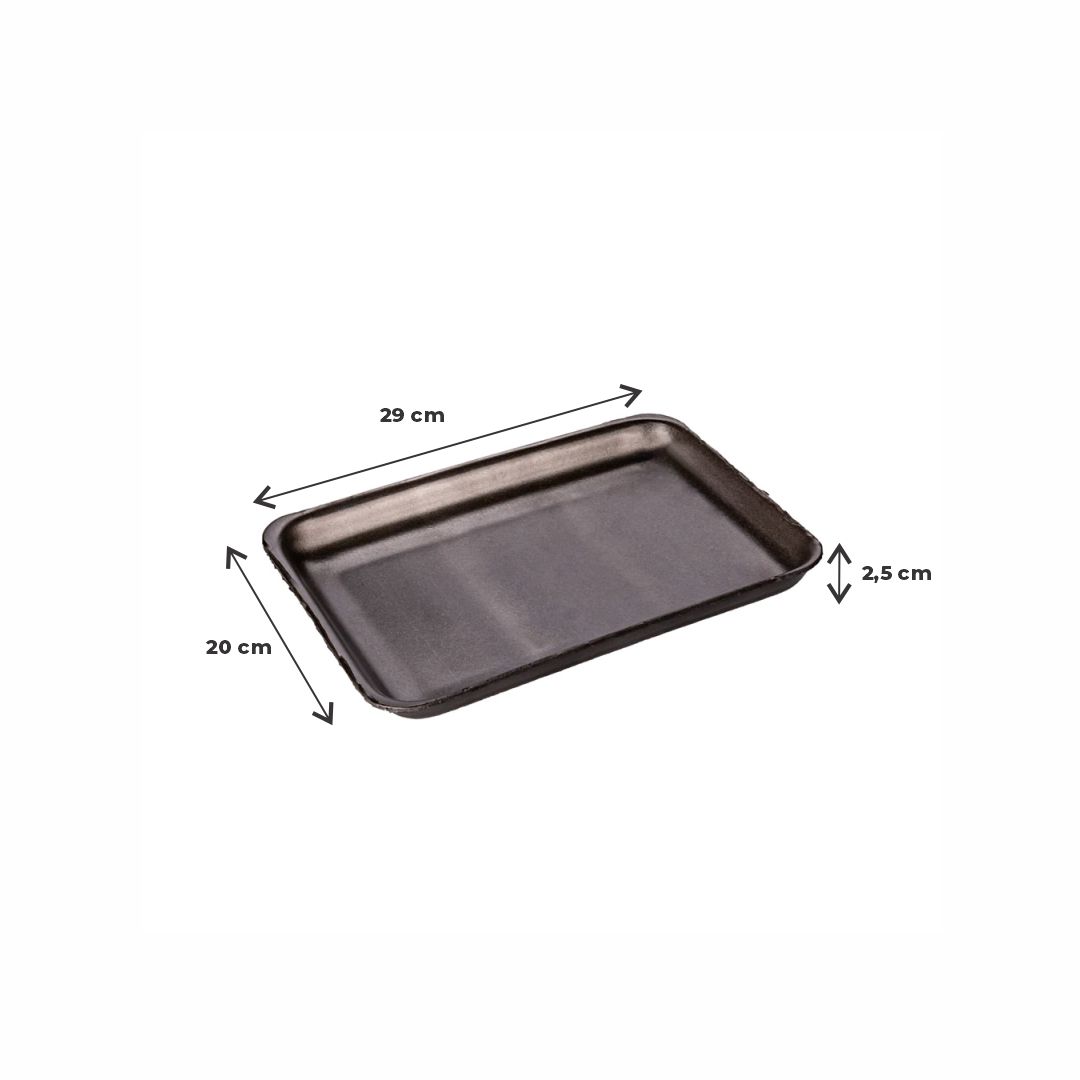 BANDEJA EXPANDIDO NEGRA.CELPACK Nº625 (625-NG) (20*29*2.5CMCM) *100UNID