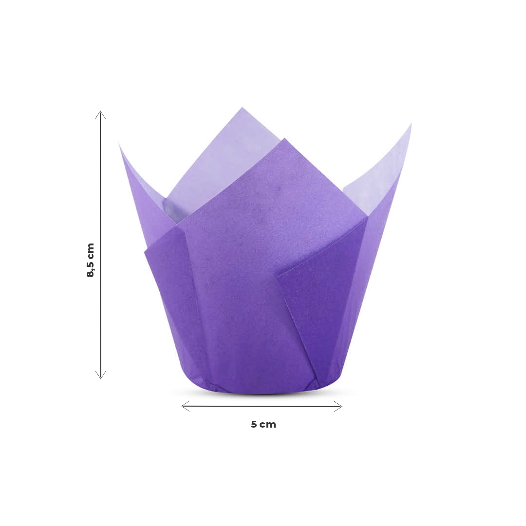 TULIPAS PARA MUFFIN Y CUPCAKE.Nº16 VIOLETA LISA PAQ *200UNID