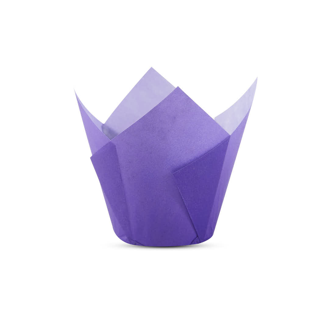 TULIPAS PARA MUFFIN Y CUPCAKE.Nº16 VIOLETA LISA PAQ *200UNID
