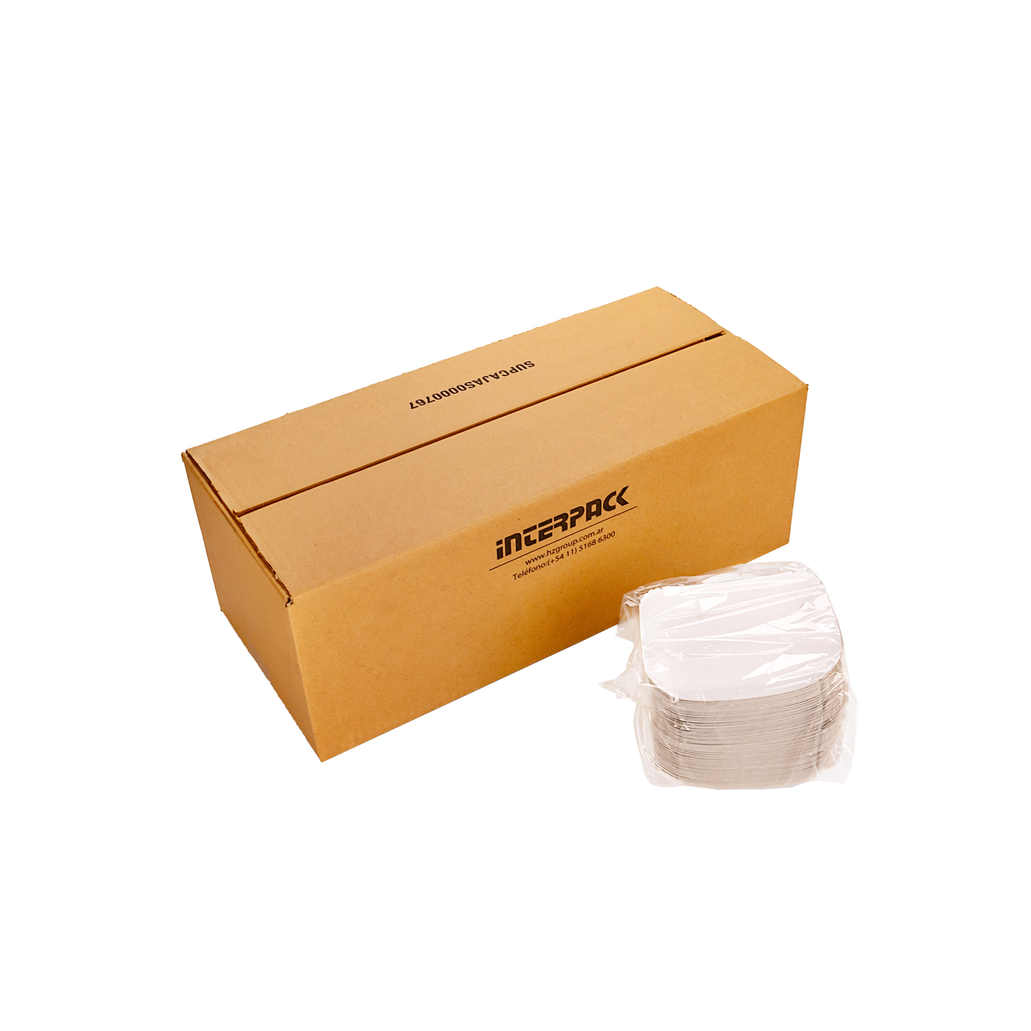 BANDEJA CARTON RECTANGULAR CARTULINA Nº1 (14*16.4*2.2CM) BIOHZ *400UNID�