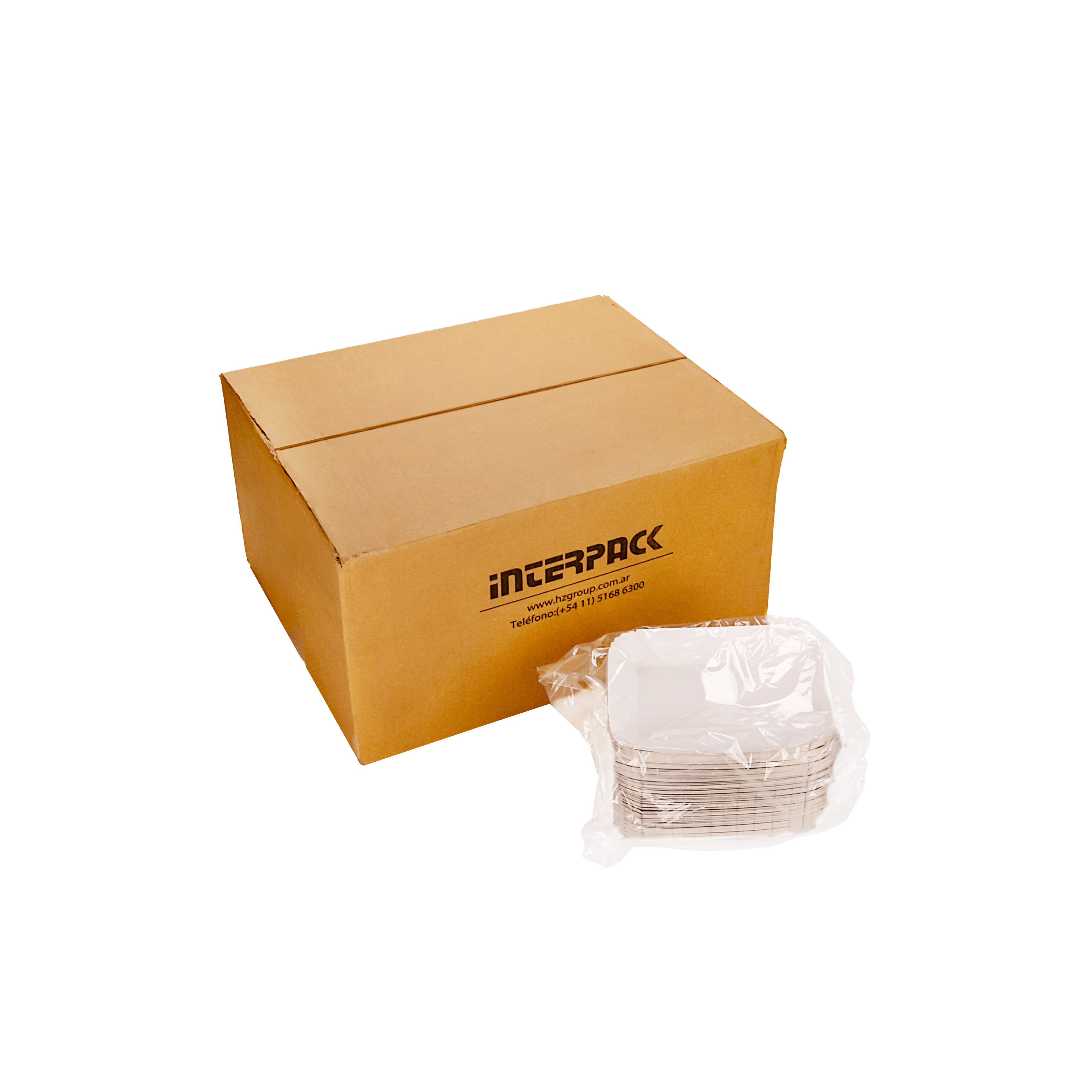 BANDEJA CARTON RECTANGULAR CARTULINA Nº2 (15*17.3*2.2CM) BIOHZ *600UNID