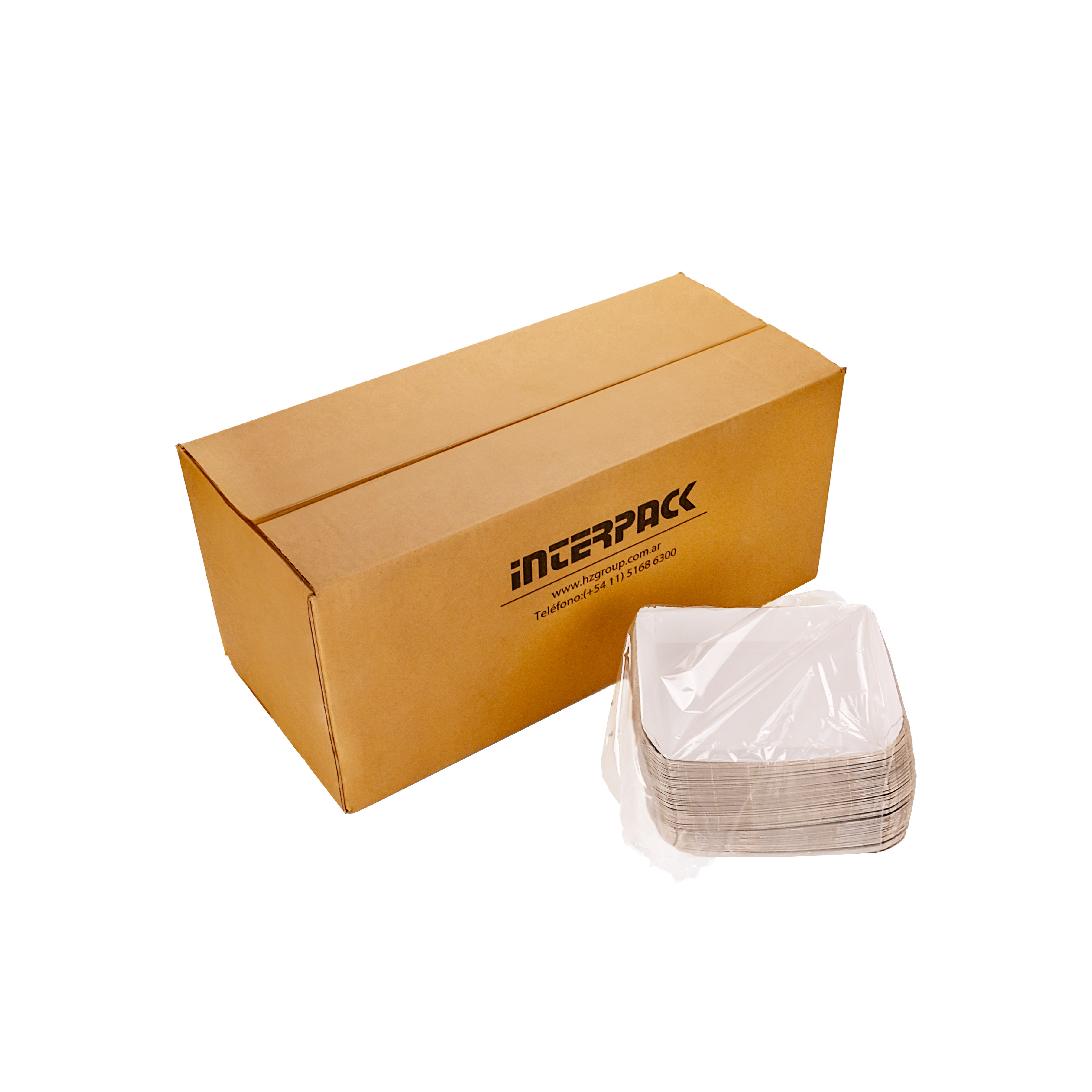 BANDEJA CARTON RECTANGULAR CARTULINA Nº3 (18*21*2.2CM) BIOHZ *400UNID