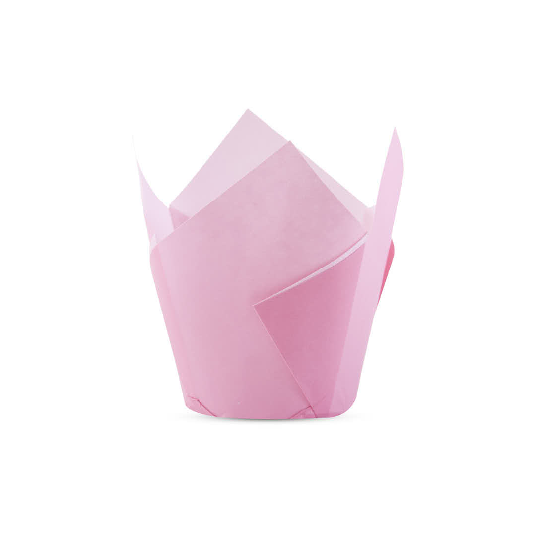 TULIPAS PARA MUFFIN Y CUPCAKE.Nº16 ROSA LISA PAQ *200UNID