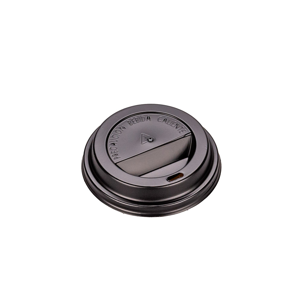 TAPA VASOS TERMICOS CON PICO 300CC NEGRA WELL CUP (TD12N3) *100UNID