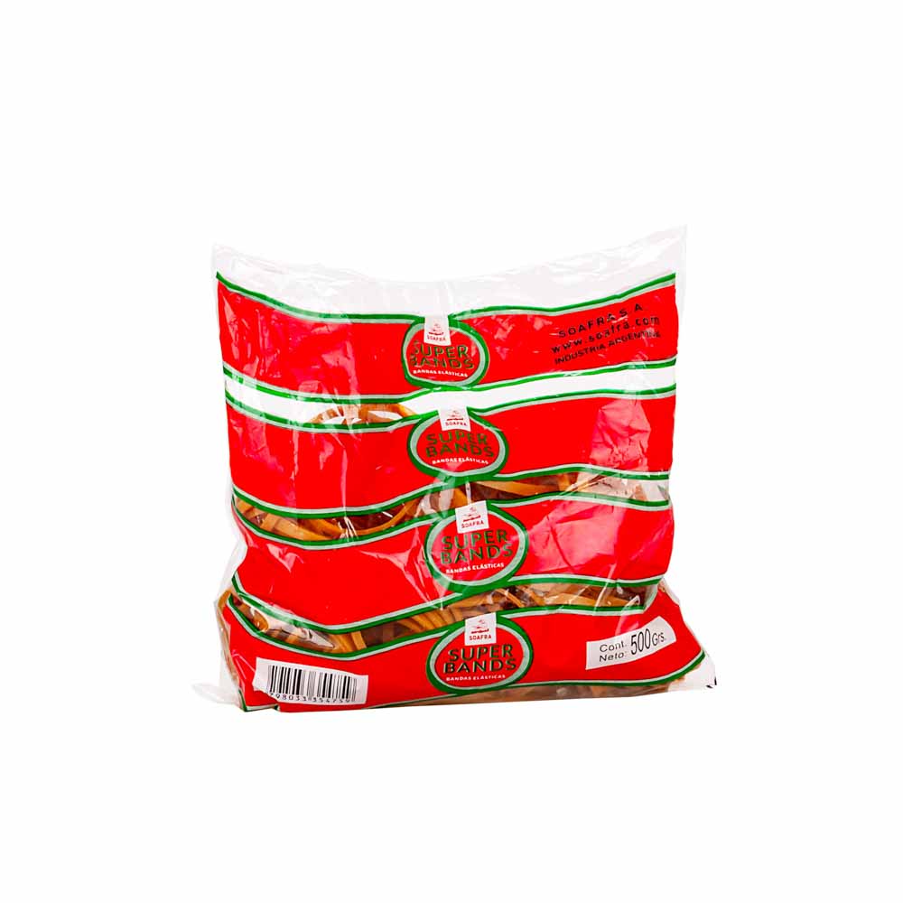 BANDITAS SUPERBAND Nº80 *5MM (GRUESAS TRIPLE RENDIMIENTO) BOLSA *500GRS