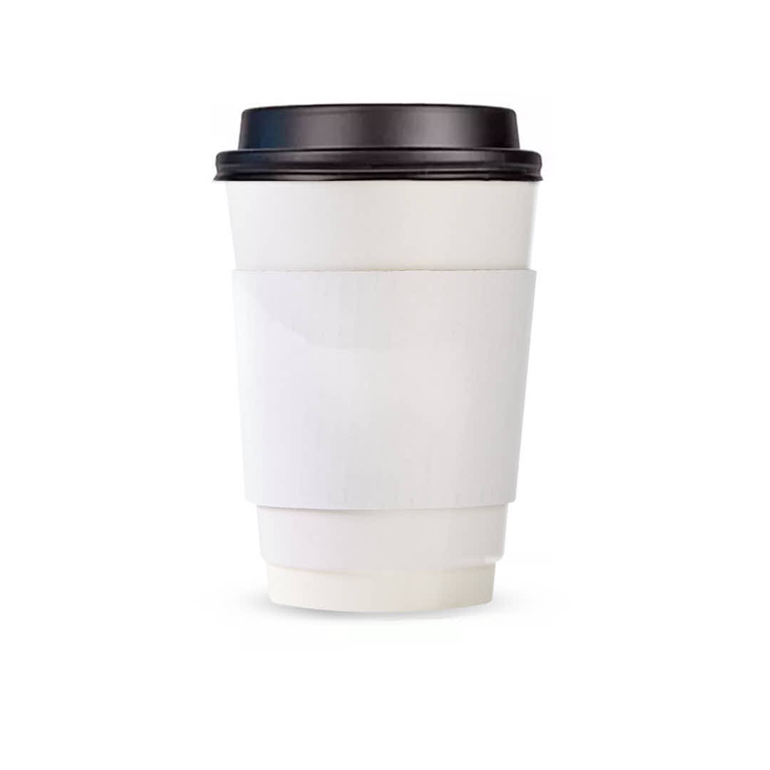 COLLARINES BLANCOS LISOS FERNANDEZ  PARA  VASOS 6/8/12/14OZ  *100UNID