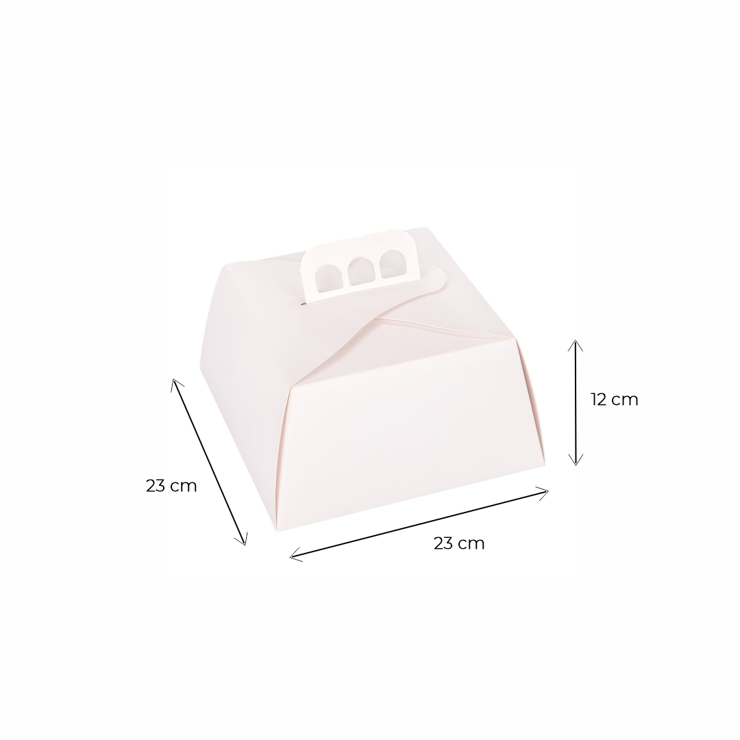ESTUCHE TORTA CARTULINA BLANCA (23*23*12CM - 350GRS) FERNANDEZ *10UNID