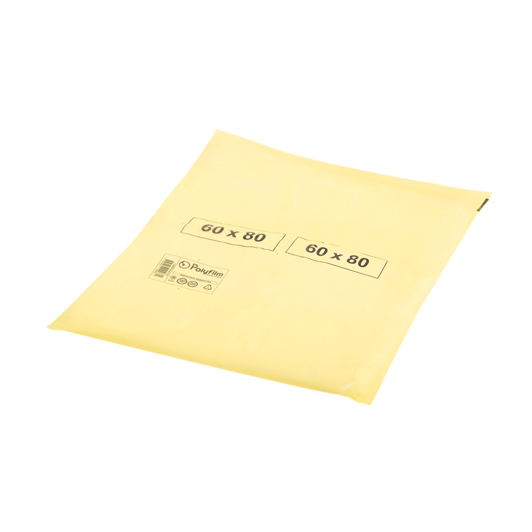 BOLSAS CAMISETA STANDARD BLANCA 60*80CM A/D POLYFILM (AMARILLA) *80UNID