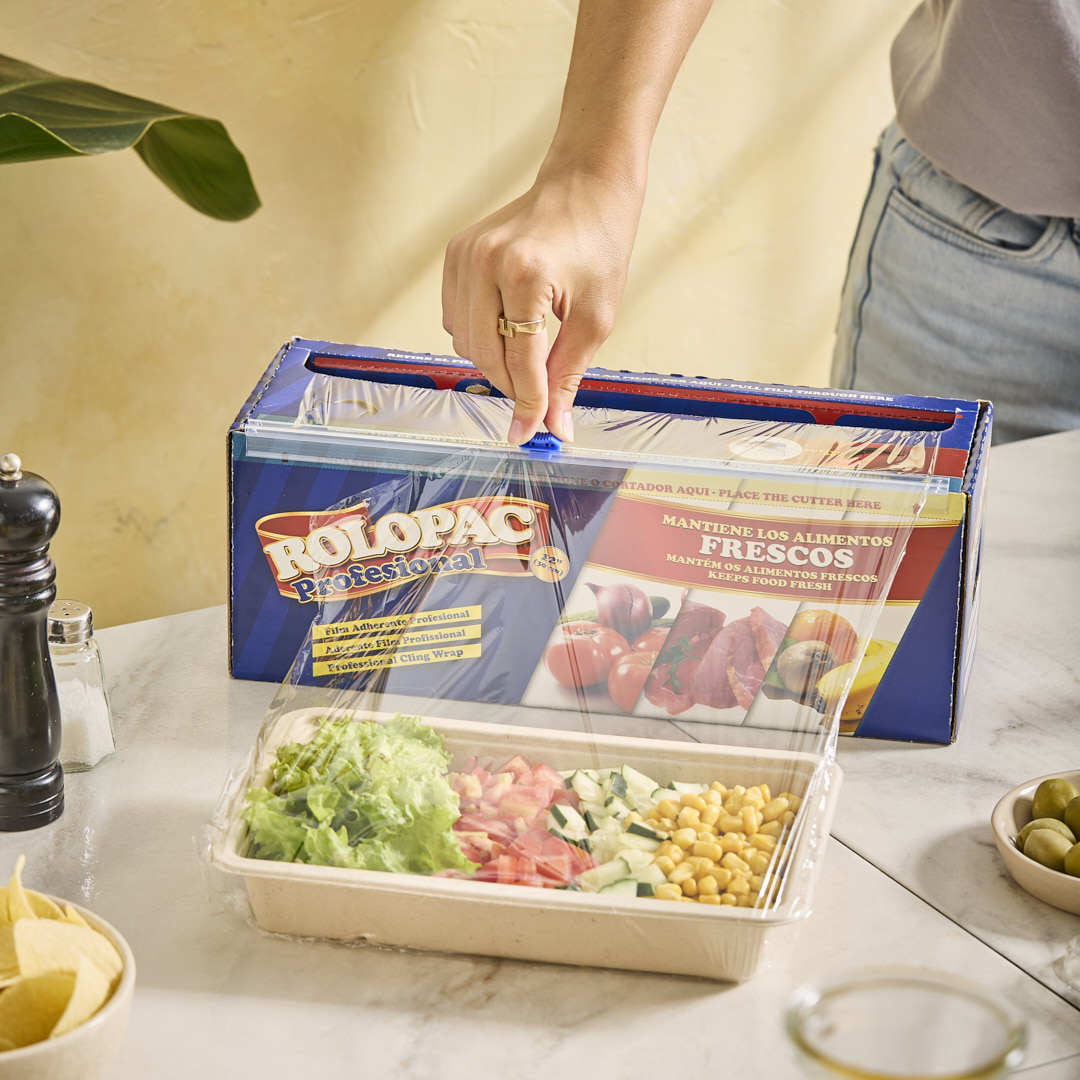 FILM ALIMENTICIO ROLOPAC CUTTER BOX (30CM.*300MTS) PVC *ROLLO