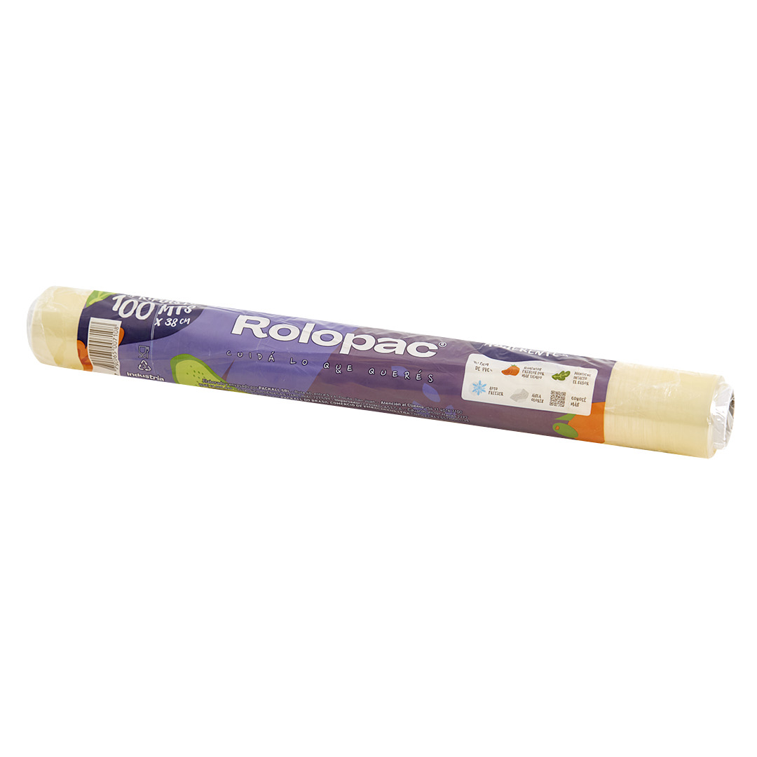 FILM ALIMENTICIO ROLOPAC REPUESTO (38CM.*100MTS) PVC *ROLLO