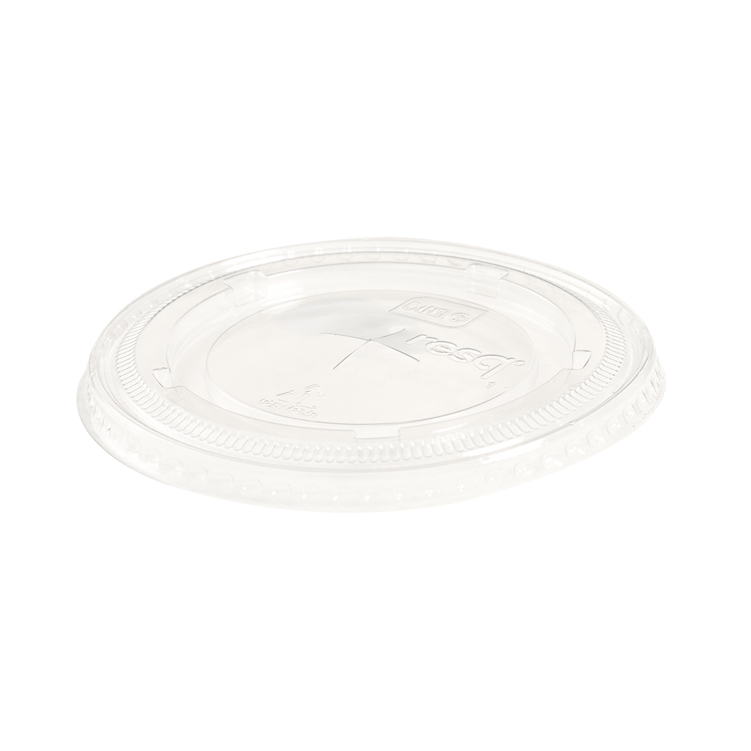 TAPA VASO PLASTICO FRAPPE PET DARNEL (PLANA SORBETE) PARA 9/12/16/20OZ *50UNID