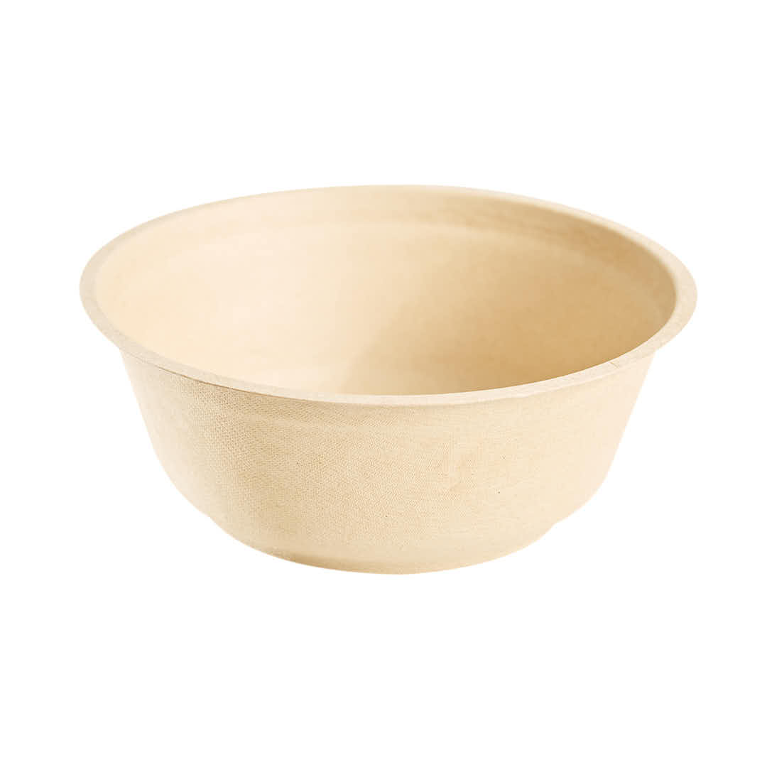 ENSALADERA REDONDA BAGAZO DE CAÑA BIO 960CC BEIGE (17.5*7CM) *100UNID.