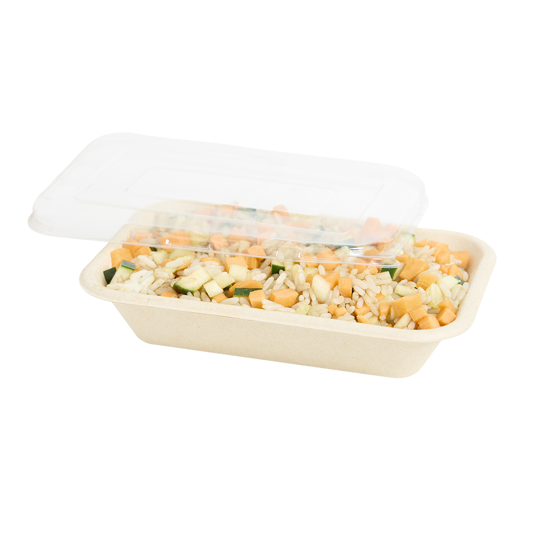 BANDEJA BAGAZO DE CAÑA BIO RECT. 102 (16OZ) BEIGE (12*4.5*18CM) *50UNID.