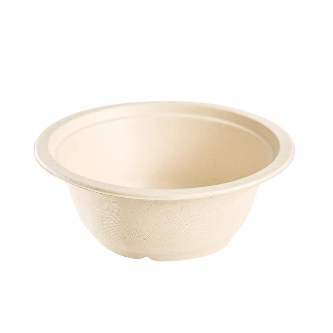 ENSALADERA REDONDA BAGAZO DE CAÑA BANDEX 978CC BEIGE (18*7CM) *100UNID.