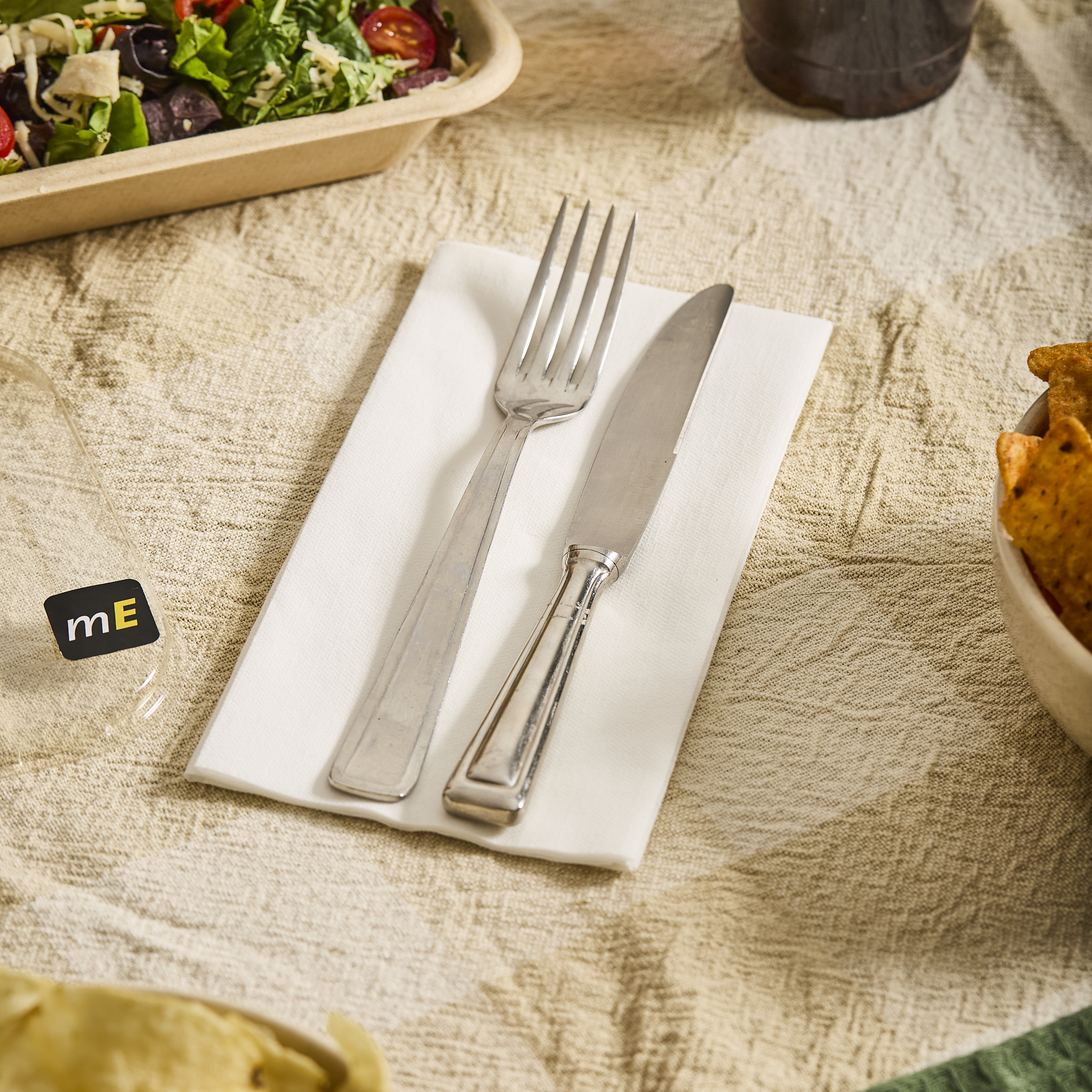 SERVILLETA GASTRONOMICA PAPEL AIRLAID 30*40CM BLANCA (SIMIL TELA)  PAQ*50UNID.