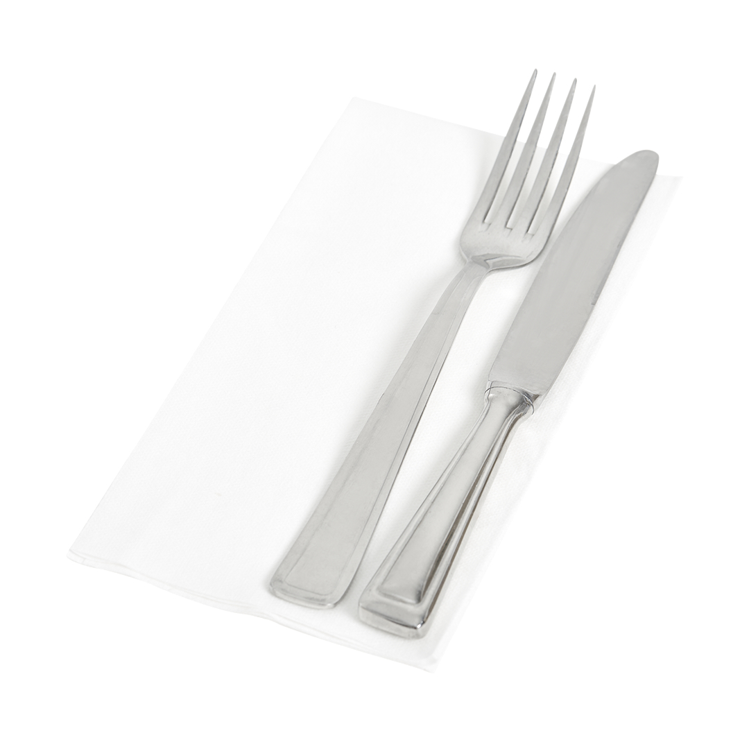 SERVILLETA GASTRONOMICA PAPEL AIRLAID 30*40CM BLANCA (SIMIL TELA)  PAQ*50UNID.