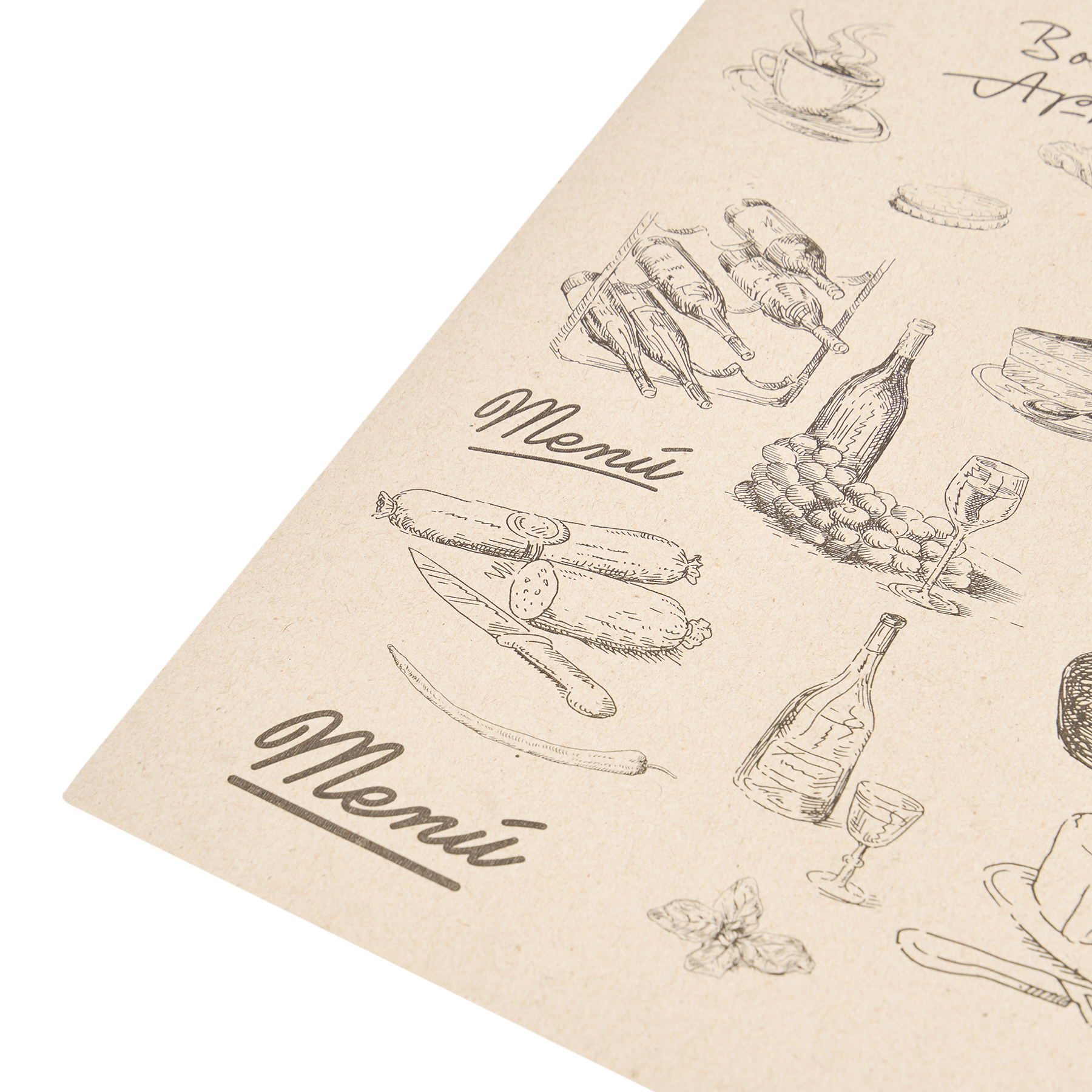 INDIVIDUALES PAPEL MULTI &#039;BON APPETIT&#039; KRAFT (60GRS - 30X40CM) PAQ*500UNID .