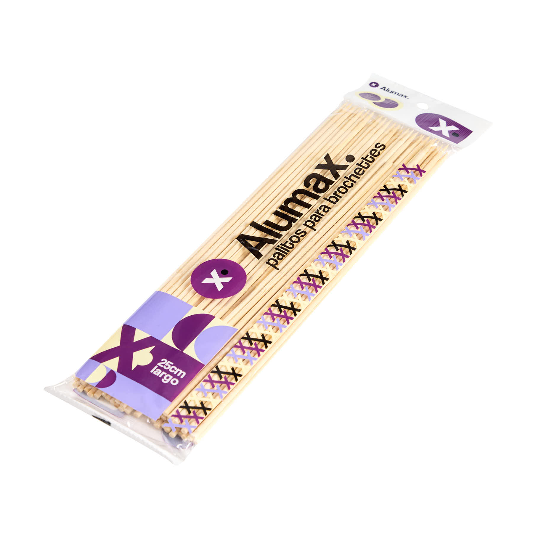 PALITO BROCHETTE ALUMAX 25CM PAQ *80UNID