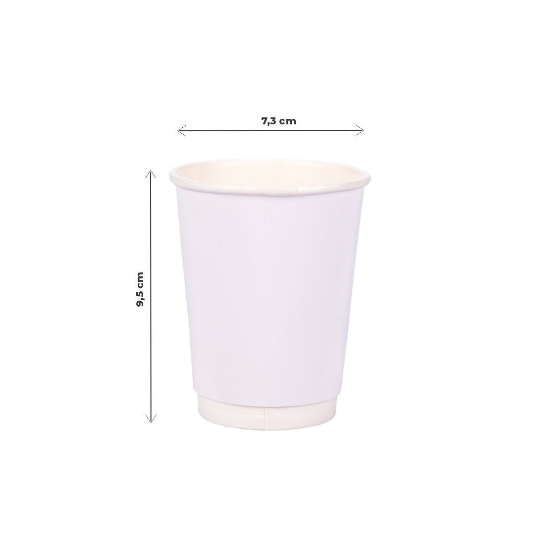 VASOS POLIPAPEL ENPOLEX BLANCO 8OZ DOBLE PARED (240CC) *100UNID