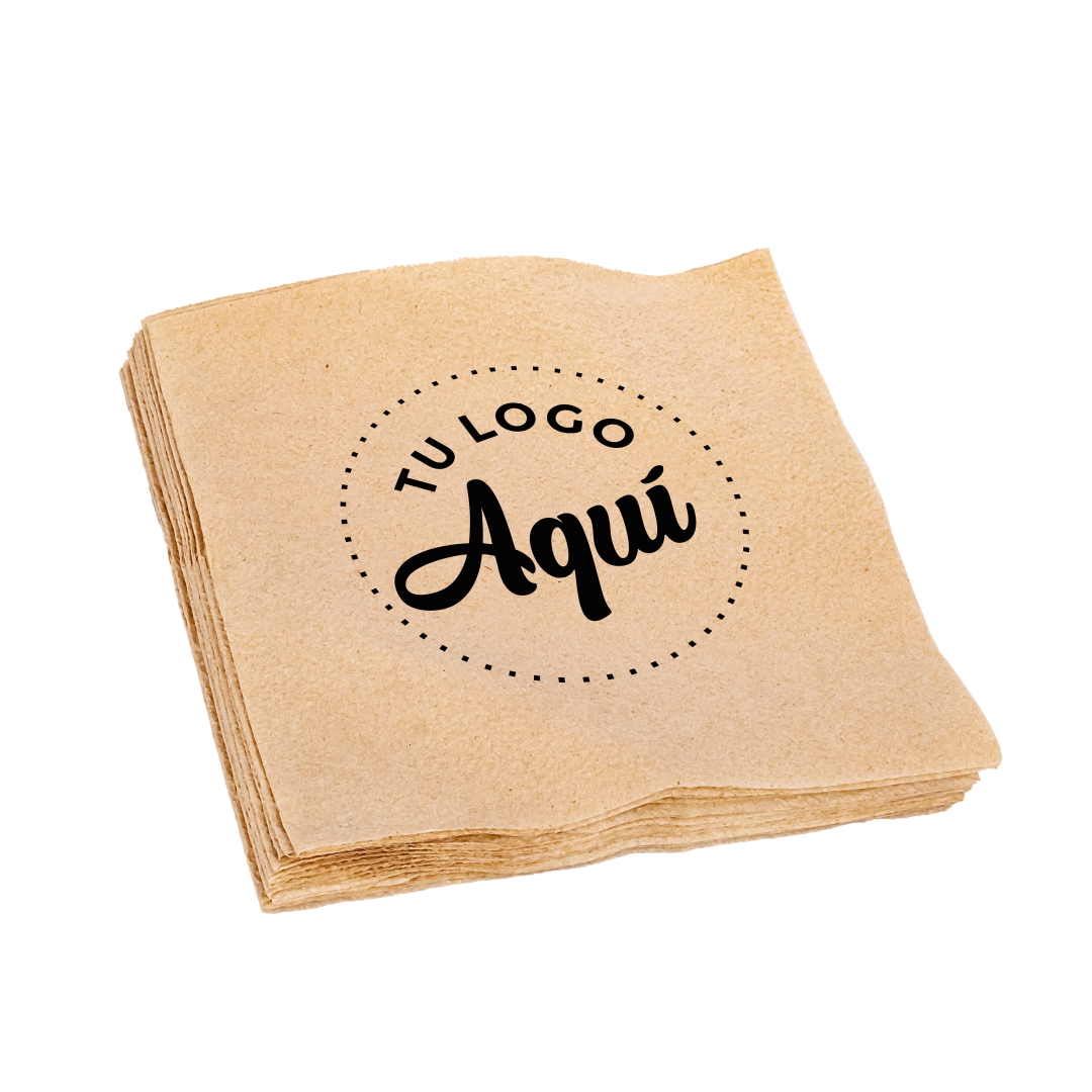 mEP SERVILLETAS BEIGE 24*24CM PERSONALIZADA ROYALITA TISSUE CAJA X 1600 UNIDADES