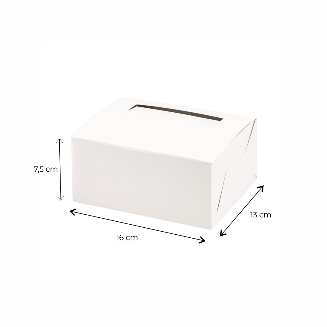 CAJA EXHIBIDORA C/SOLAPA BLISTER CARTULINA BLANCA (13X16X7.5CM) mE *50UNID