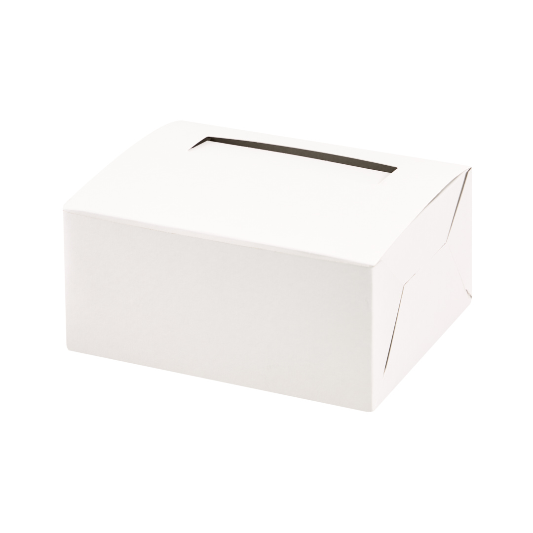 CAJA EXHIBIDORA C/SOLAPA BLISTER CARTULINA BLANCA (13X16X7.5CM) mE *50UNID