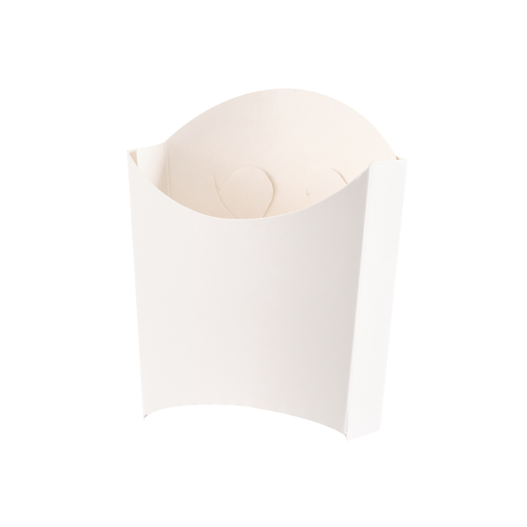 ESTUCHE PAPAS CHICO CARTULINA BLANCA (C/ENCASTRE 12X12X3CM) mE *100UNID