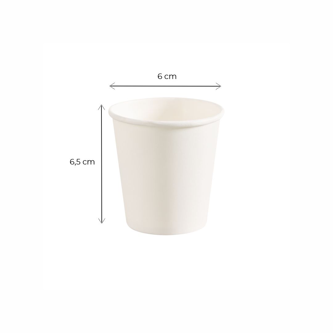 VASOS POLIPAPEL ENPOLEX BLANCO 4OZ SIMPLE PARED (120CC) *70UNID