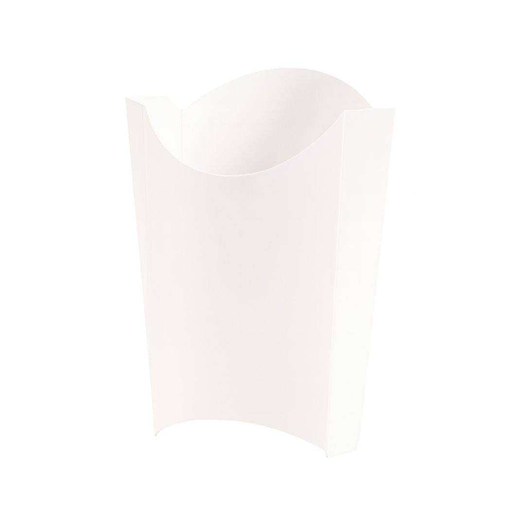 ESTUCHE PAPAS GRANDE CARTULINA BLANCA (C/ENCASTRE 14X14X4CM) mE *100UNID