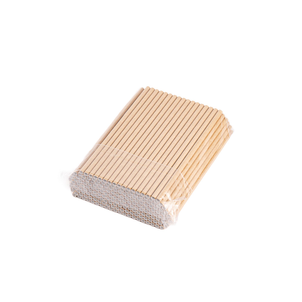 SORBETES GASTRONOMICOS DE PAPEL KRAFT CBX (8MM*20CM) PAQ.*200UNID