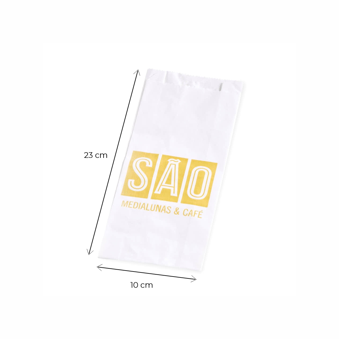 mEP BOLSA PAPEL FACTURAS EXTRA BLANCA PERSONALIZADA Nº3L (10*23CM) X UNIDAD