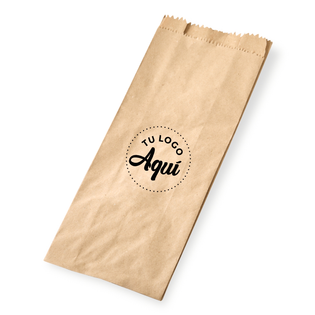 mEP BOLSA PAPEL FACTURAS KRAFT PERSONALIZADA N°3L (10*25CM) X UNIDAD