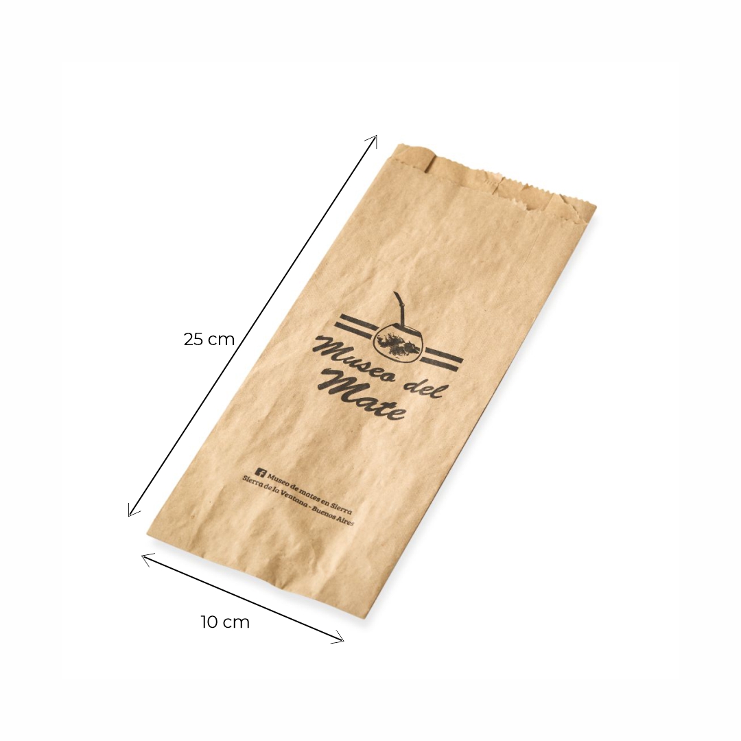 mEP BOLSA PAPEL FACTURAS KRAFT PERSONALIZADA N°3L (10*25CM) X UNIDAD