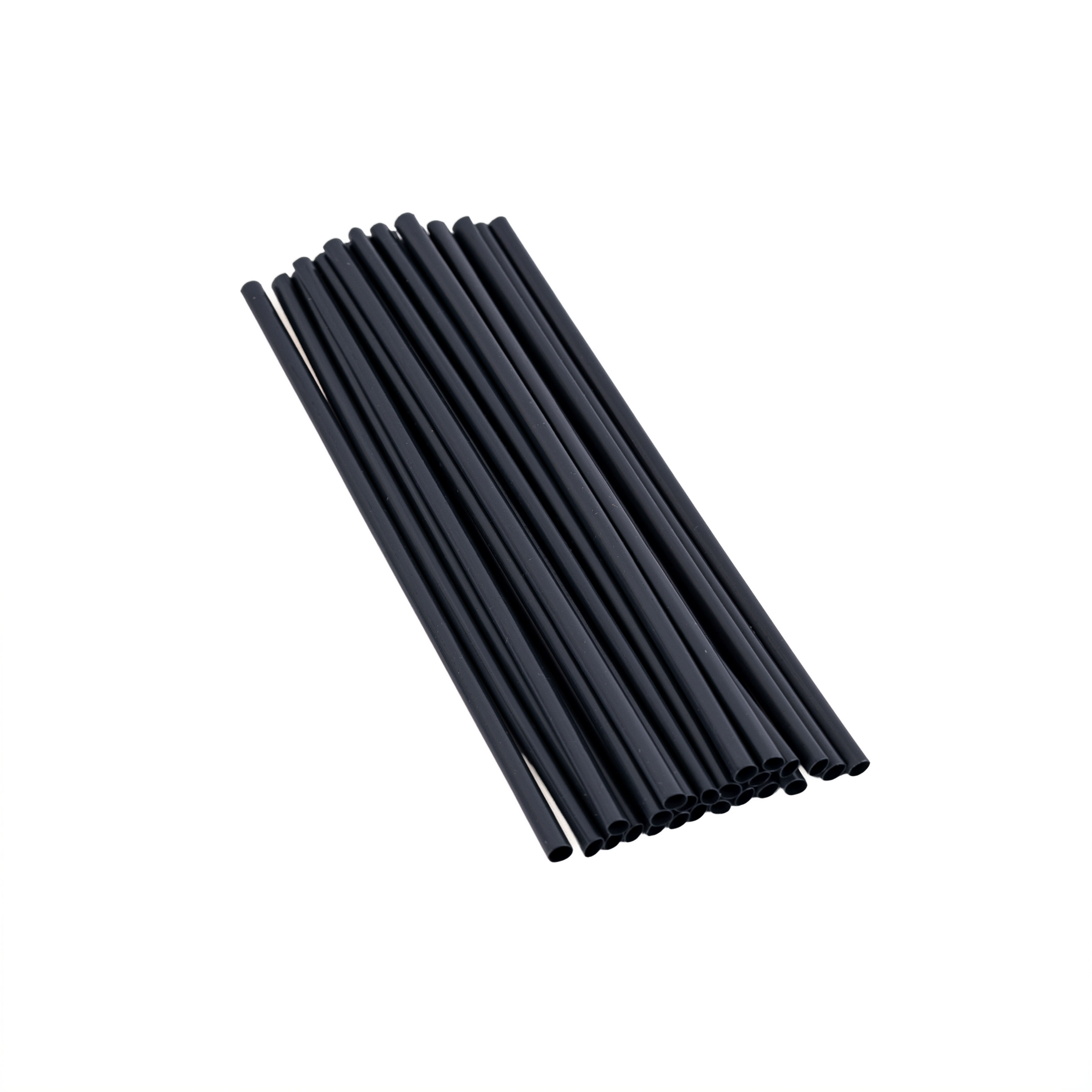SORBETES GASTRONOMICOS PLASTICOS P/ TRAGOS NEGROS DPM (5MM*21.5CM) CAJA*1000UNID