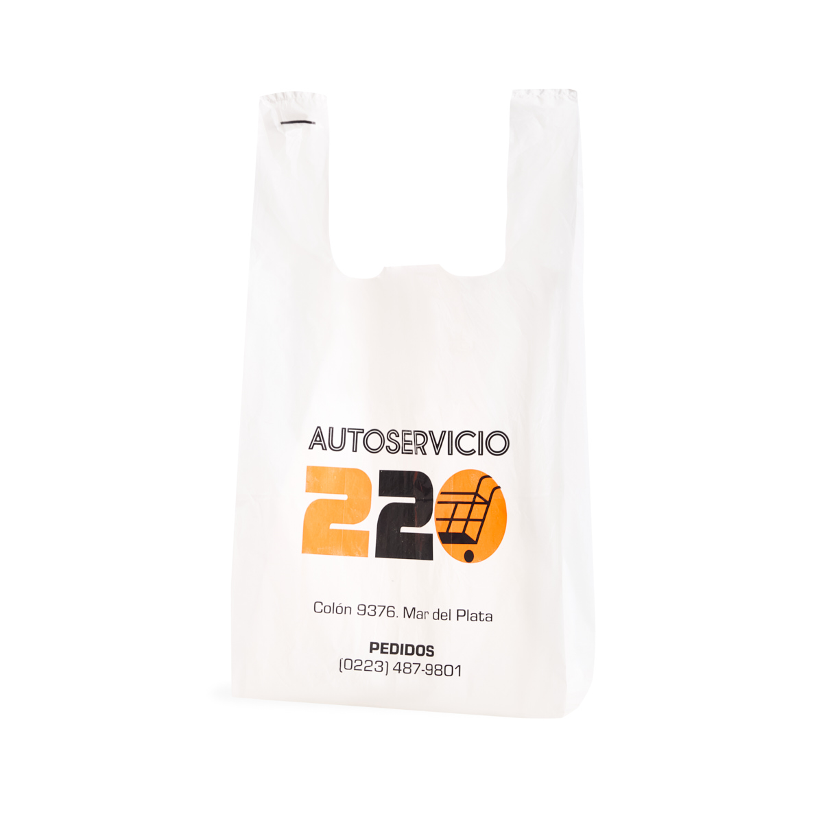 mEP BOLSA CAMISETA A/D PERSONALIZADA 1 O 2 COLORES 17MIC (45*55CM) X UNIDAD