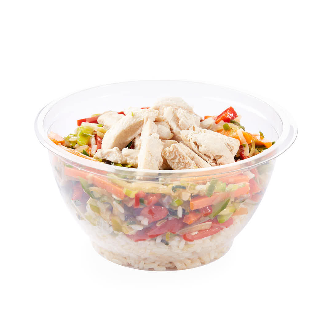 ENSALADERA REDONDA DPM PET CRISTAL  C/ TAPA 1100CC (16.5*9CM) *200UNID