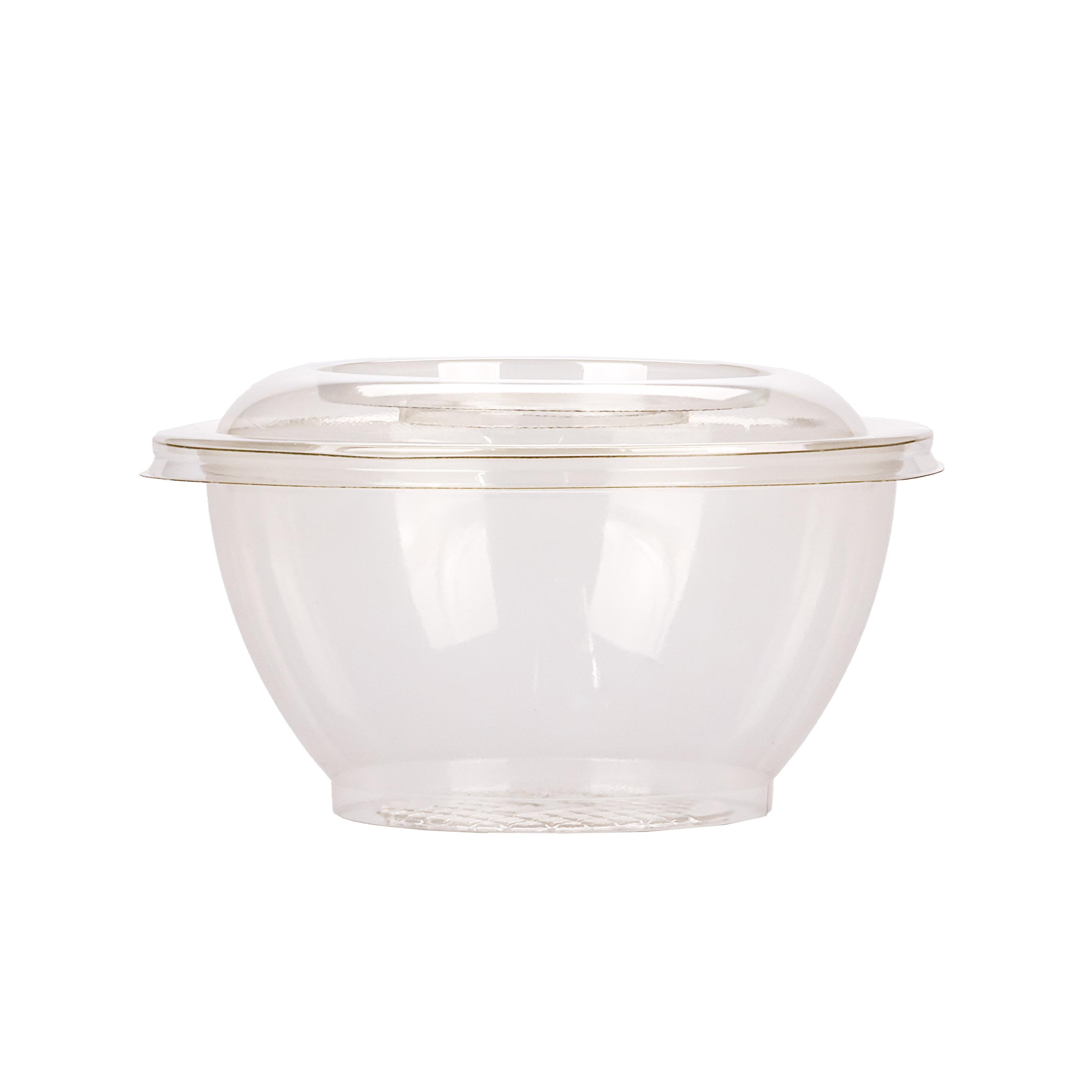 ENSALADERA REDONDA DPM PET CRISTAL  C/ TAPA 1100CC (16.5*9CM) *200UNID