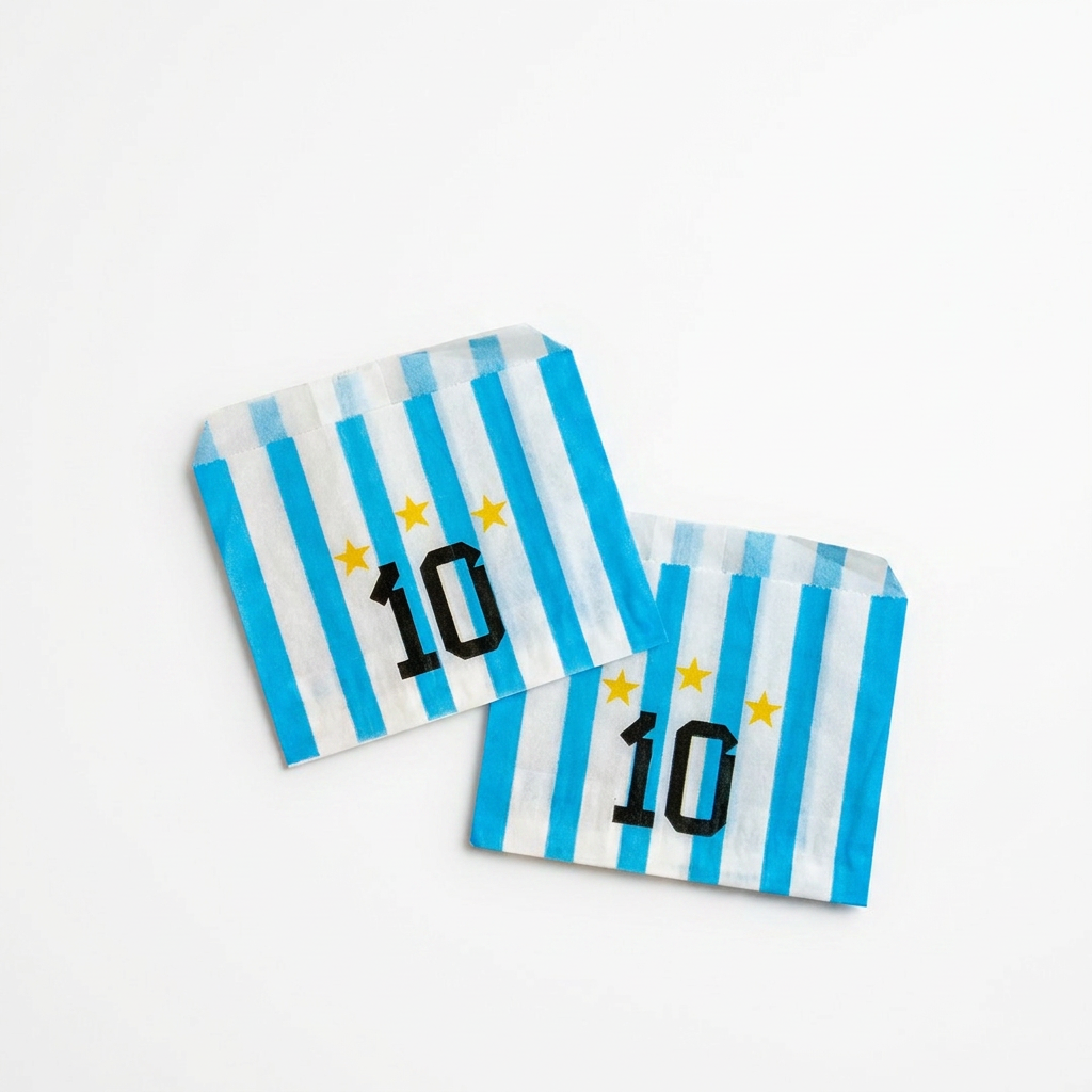 SOBRES PAPAS FRITAS PAPEL BIOXIDO IMPRESA MUNDIAL 11*8CM *100UNID