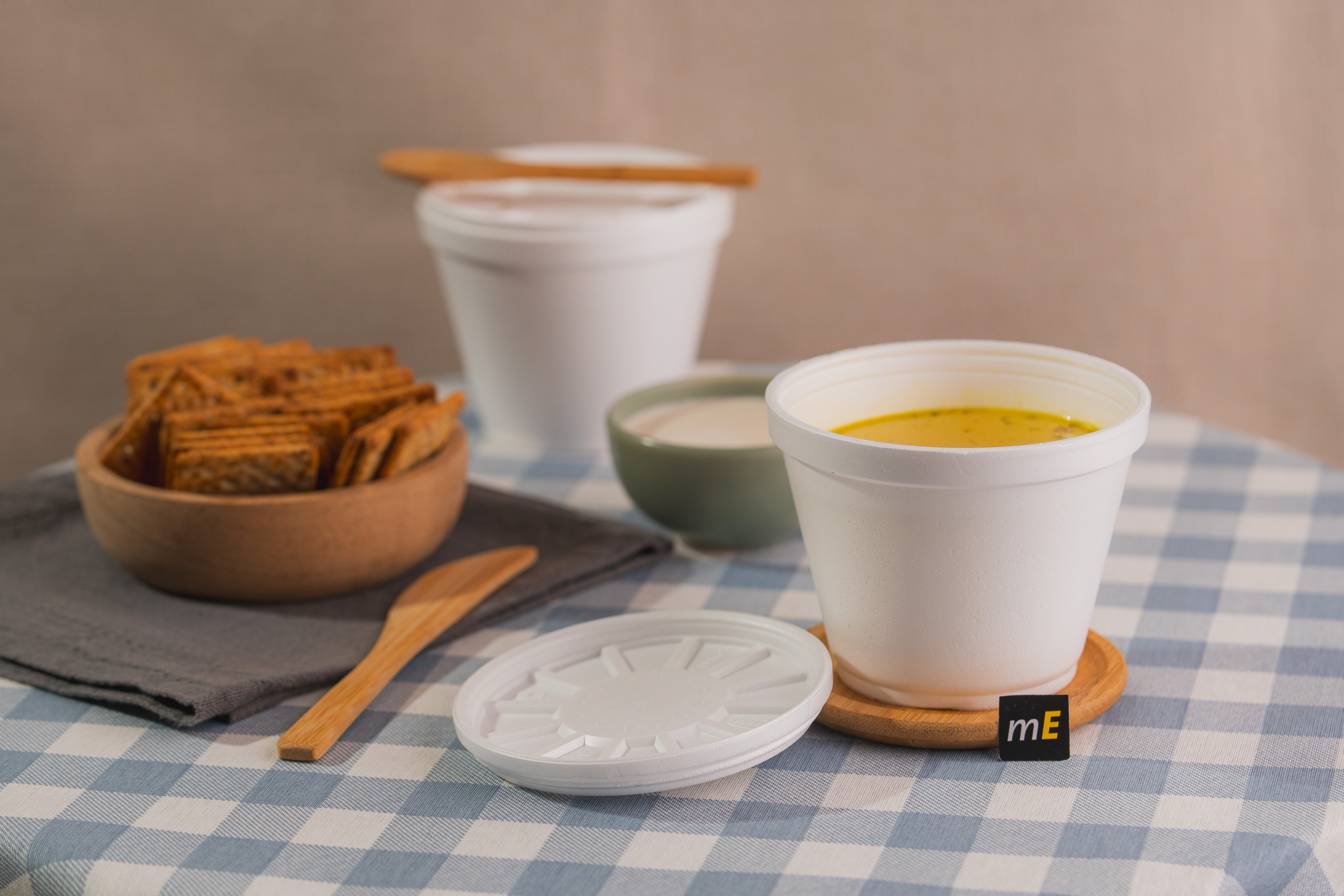TAPA CONTENEDOR TERMICO CASELLA WELL CUP ISOPOR  BLANCA *100UNID