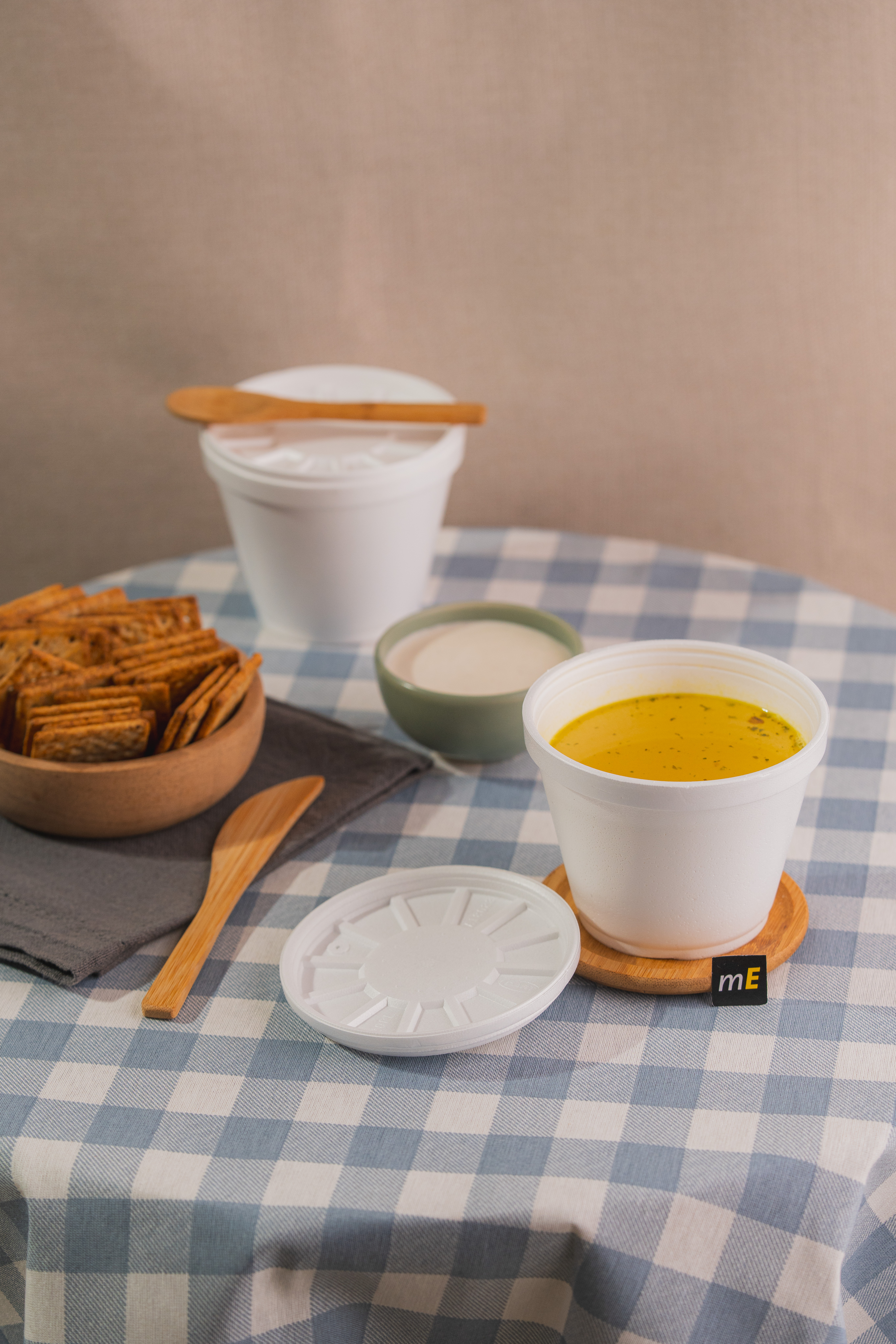 TAPA CONTENEDOR TERMICO CASELLA WELL CUP ISOPOR  BLANCA *100UNID