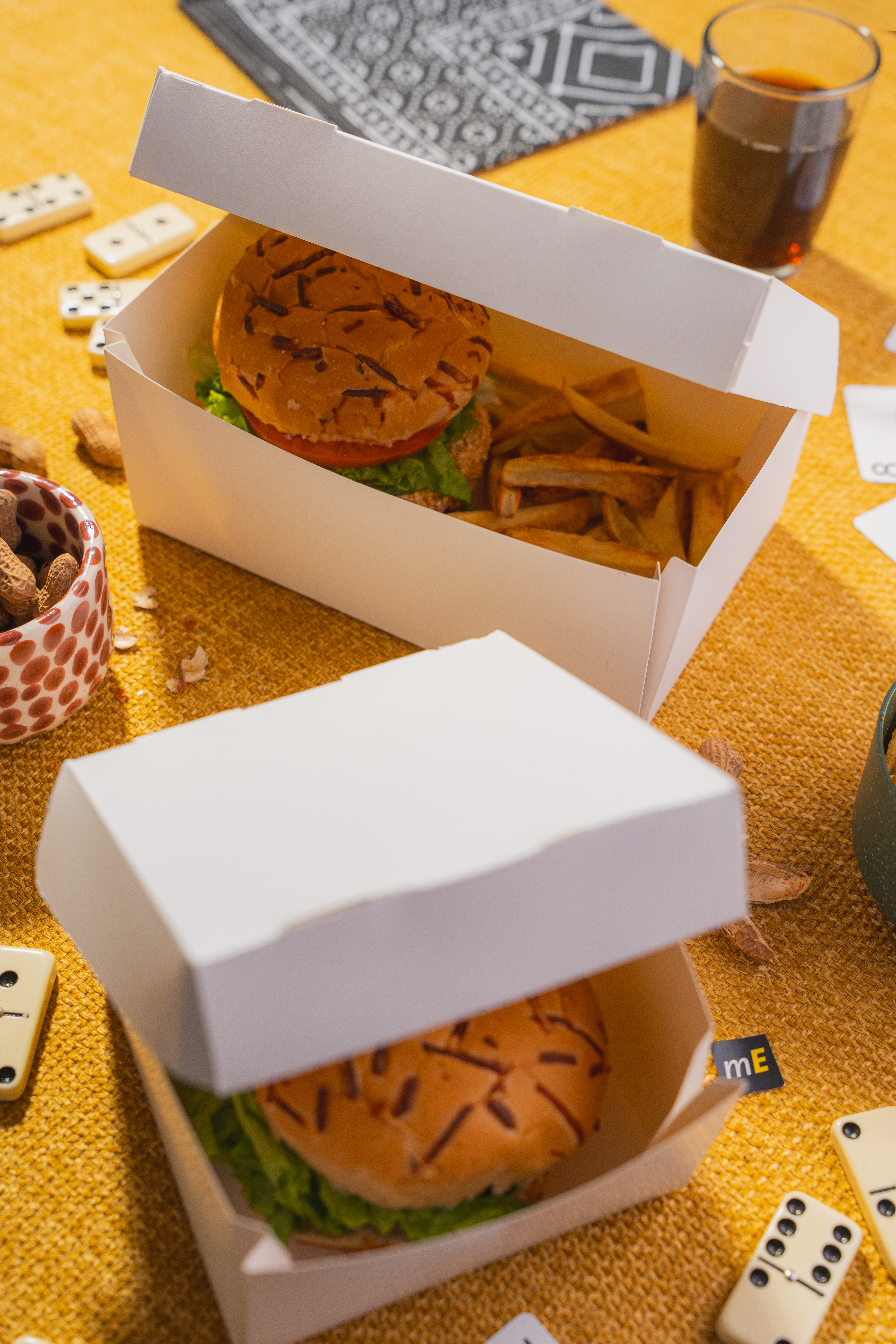 CAJA HAMBURGUESA SUPER CART. BLANCA (13*13*9CM - PLEGABLE) *50UNID