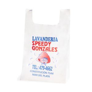 mEP BOLSA CAMISETA A/D PERSONALIZADA 1 O 2 COLORES 17MIC  (60*70CM) X UNIDAD