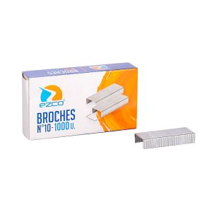 BROCHES PARA ABROCHADORA EZCO Nº10 CAJITA *1000UNID