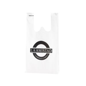 mEP BOLSA CAMISETA A/D PERSONALIZADA 1 O 2 COLORES 15MIC  (40*50CM) X UNIDAD