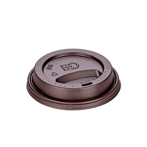 TAPA VASOS POLIPAPEL.BO 14OZ CON PICO MARRON PARA DOBLE PARED *100UNID
