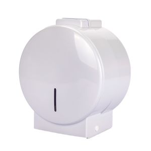 DISPENSER PAPEL HIGIENICO JUMBO (350MTS) PLASTICO TAPA BLANCA *UNID
