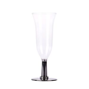 BOYANO COPA RIGIDA.180CC NANCY CRISTAL Y PIE NEGRO (6.2CM DIAM*16.5CM ALTO) *UNID