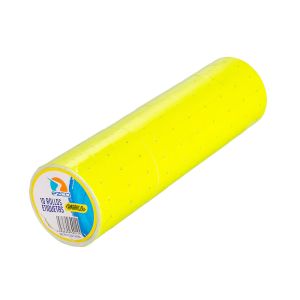 ETIQUETAS TIPO MOTEX EZCO AMARILLA PACK *10 ROLLOS