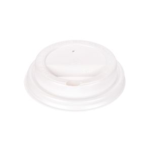 TAPA VASOS POLIPAPEL SOLUPLEX CON PICO.BLANCA 8OZ P/DOBLE PARED *100UNID.