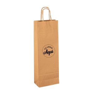 mEP BOLSA BOUTIQUE PAPEL KRAFT PERSONALIZADA 16.5*9.5*40CM X UNIDAD